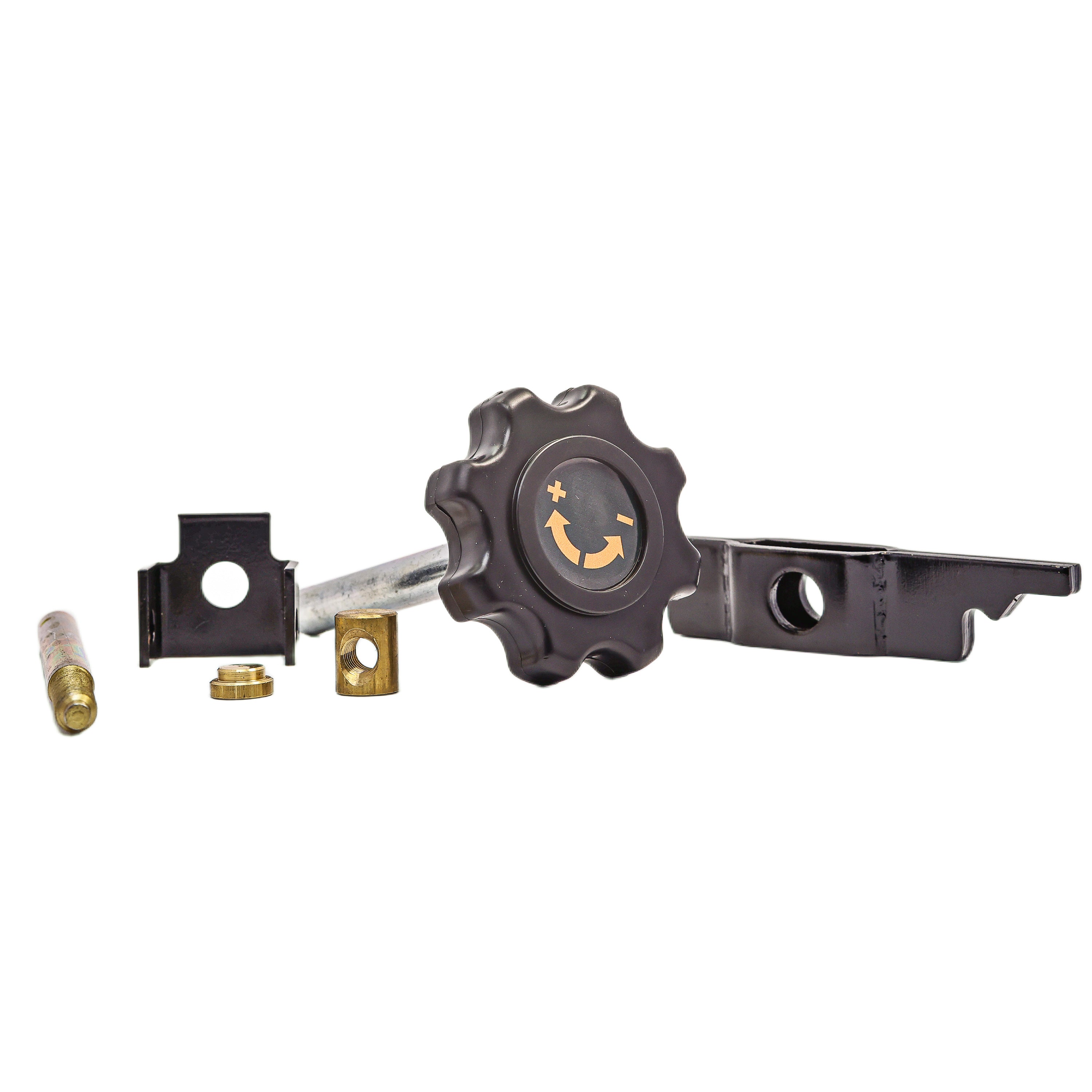 Kit hidráulico ISRI com manopla e suporte de bucha em destaque, vista de perspectiva