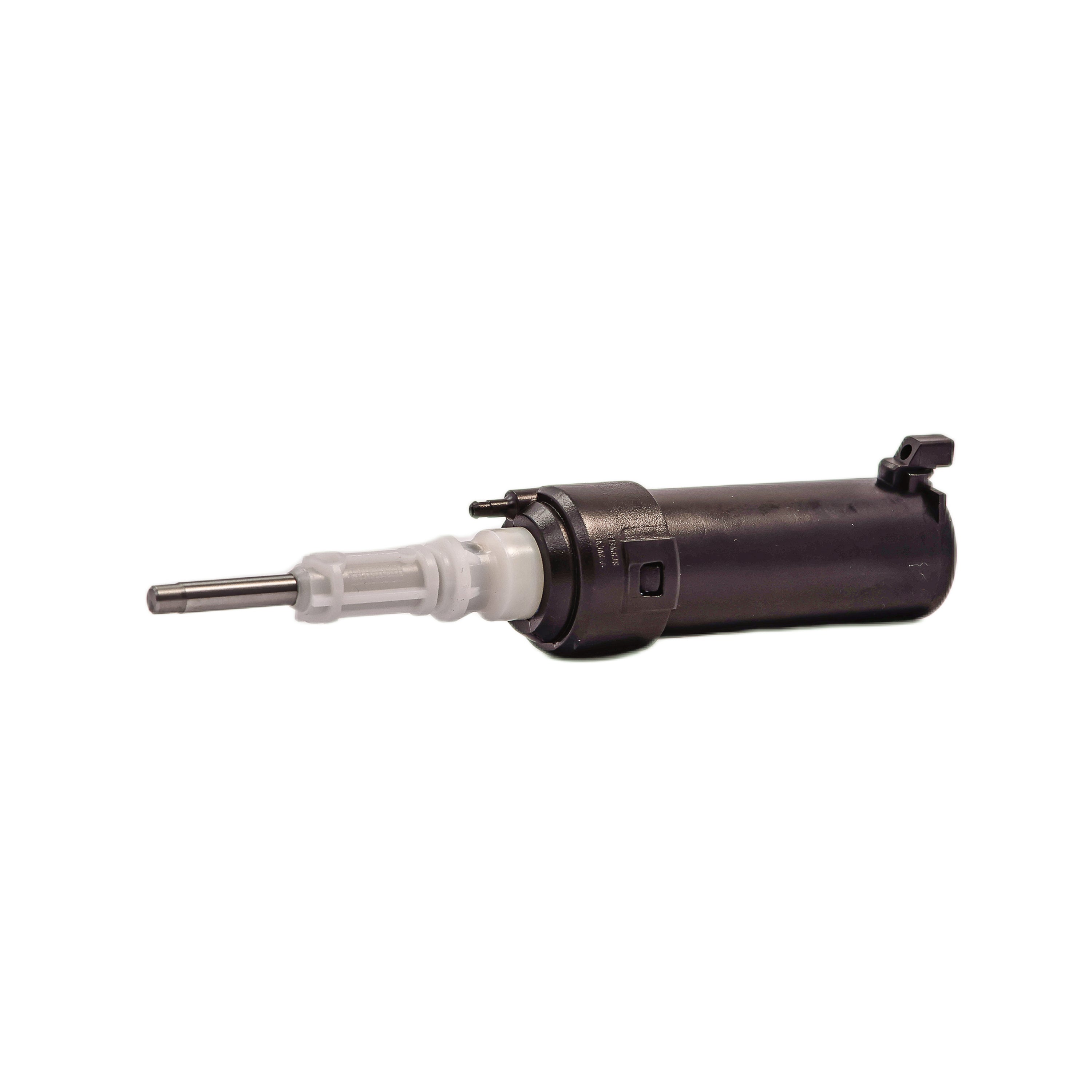 Pistão de comando para banco a ar Mercedes Benz Axor, vista diagonal destacando corpo e mecanismo.