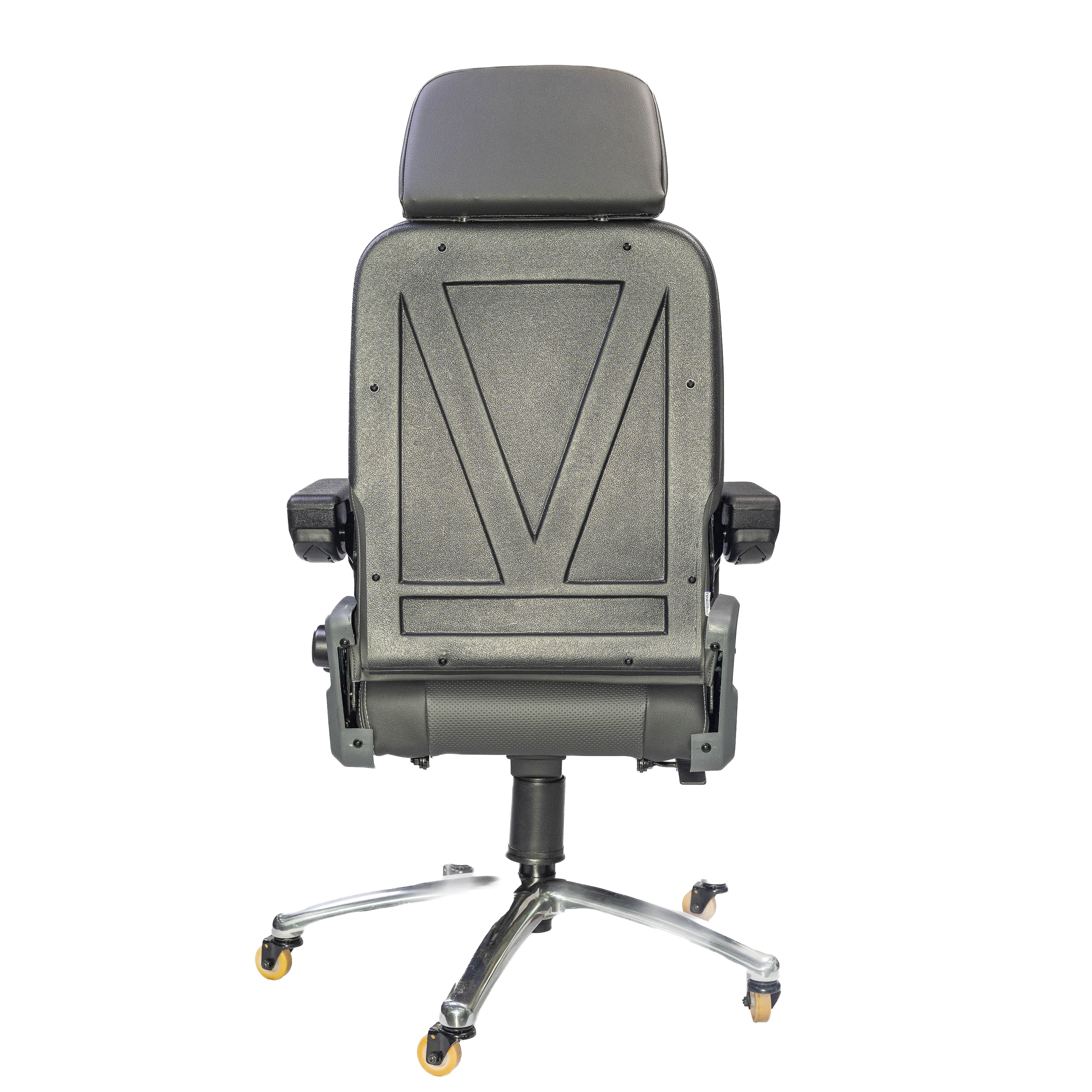 Cadeira Confort Navigator 4002 Cinza Astra – vista traseira com encosto ergonômico