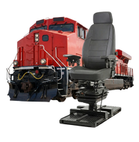 Locomotiva ao lado de um banco Astra desenvolvido para aplicações ferroviárias.